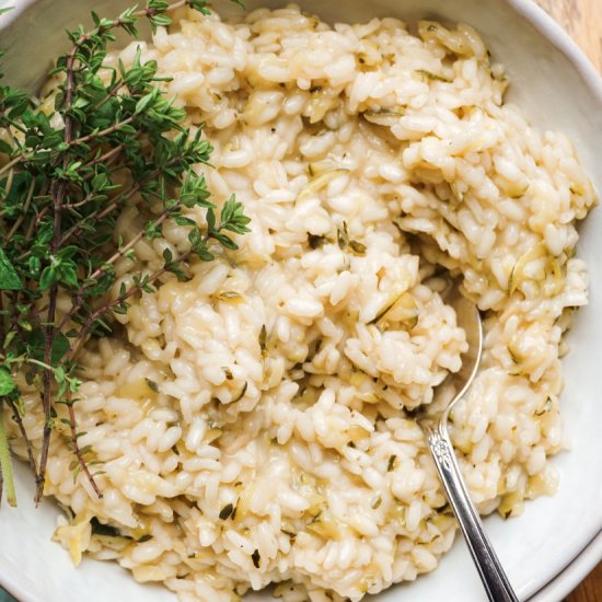 Creamy Lemon Thyme Zucchini Risotto