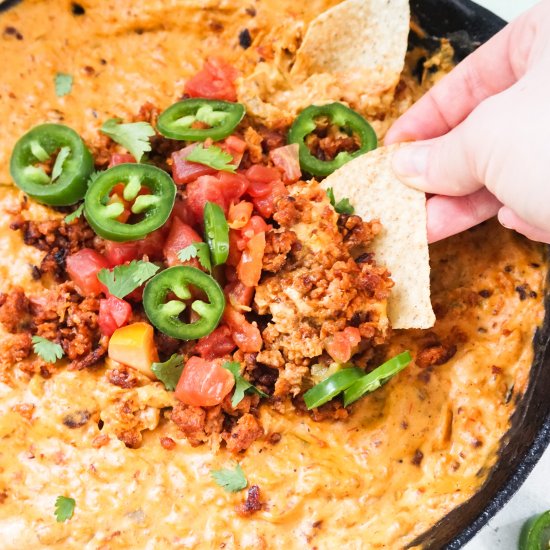 One Skillet Vegan Queso