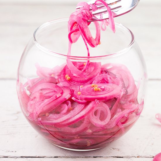 Quick pickled red onions