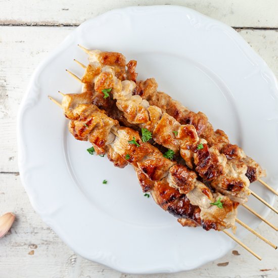 Honey-mustard turkey skewers