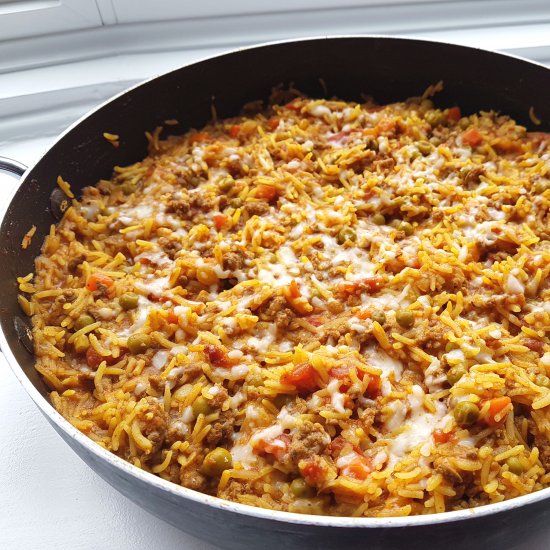 Mexican Beef and Rice Skillet