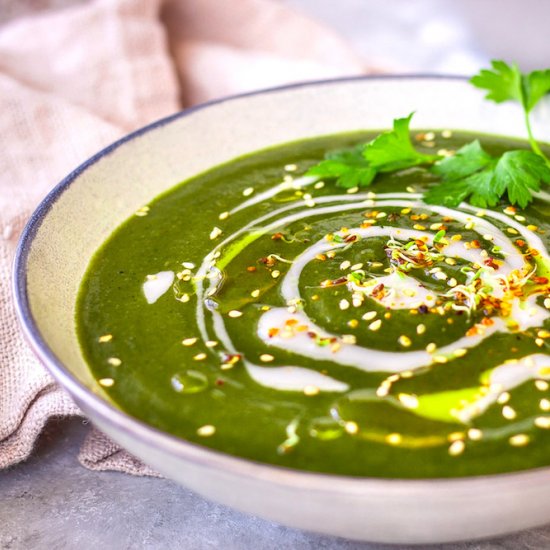 Nutrient-Rich Nettle Soup (vegan)