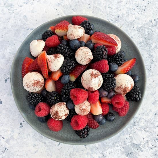 Berry Salad with Sumac Meringues