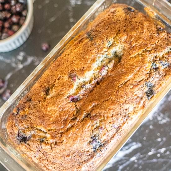 Banana Bread with Huckleberries