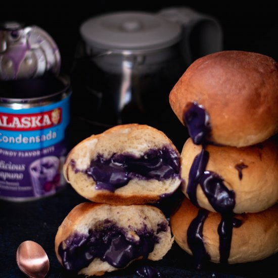 Ube Macapuno Baked Donuts