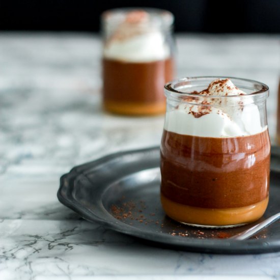 chocolate and salted caramel mousse