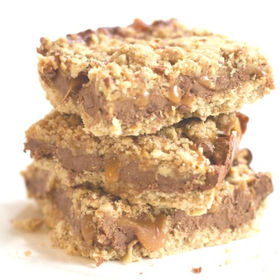 Chocolate Caramel Oat Bars