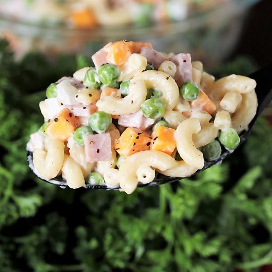 Ham & Cheese Macaroni Salad