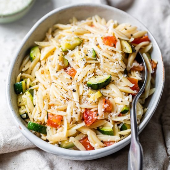 Orzo With Zucchini and Tomato