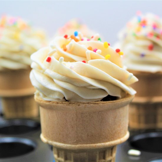 Ice Cream Cone Cupcakes