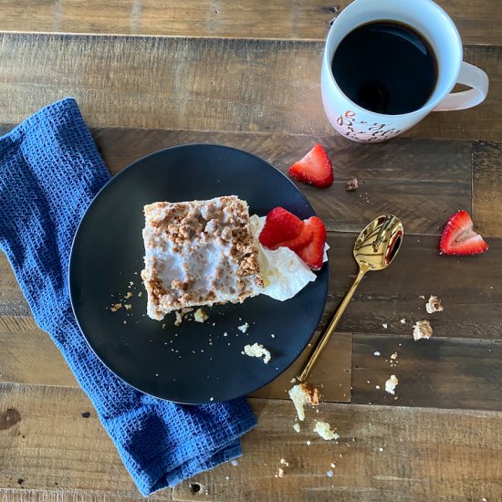 Chunky Crumb Cake with Glaze