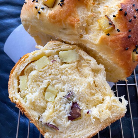 Japanese Sweet Potato Bread Loaf