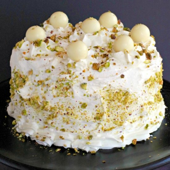 White Chocolate Pistachio Cake