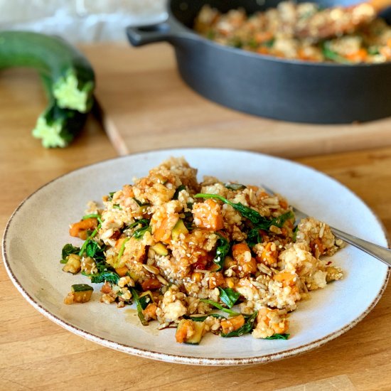 Sweet Potatoes & Spinach Fried Rice