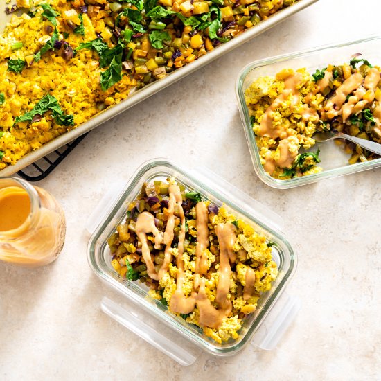 Sheet Pan Tofu Scramble