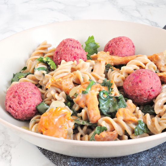 Pasta with chanterelles