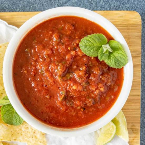 Roasted Salsa with Mint