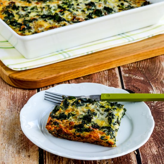 Kale Onion Breakfast Squares