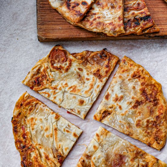 Cabbage Stuffed Savoury Pancakes