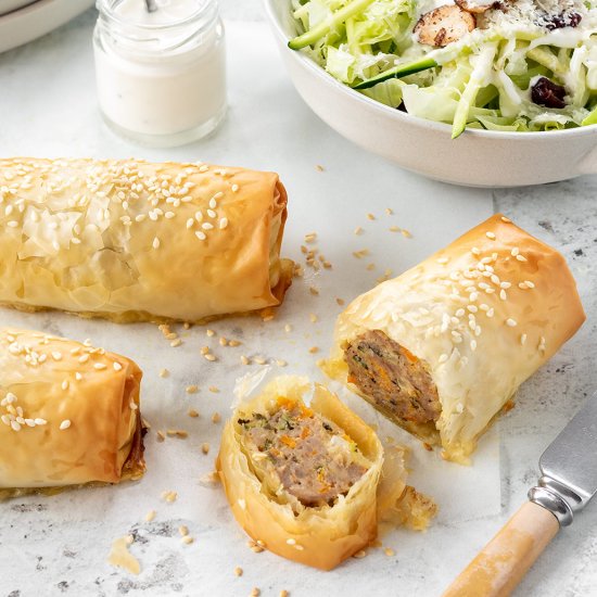 Filo Pastry Sausage Rolls