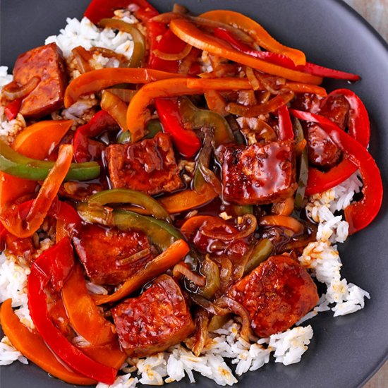 Sweet and sour tofu