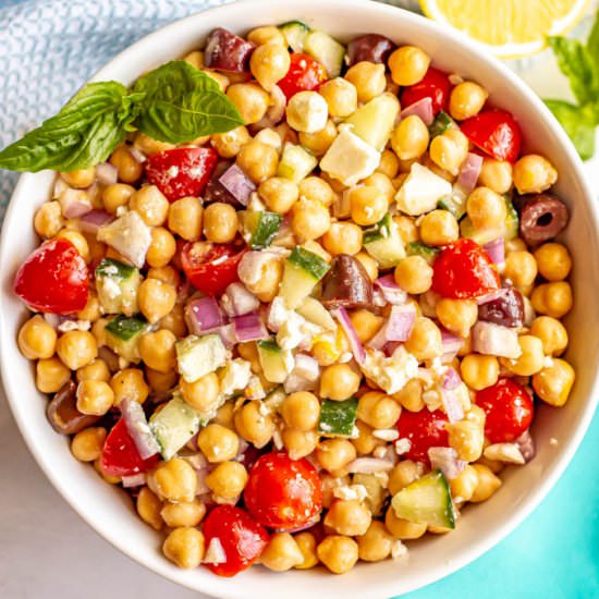 Mediterranean chickpea salad