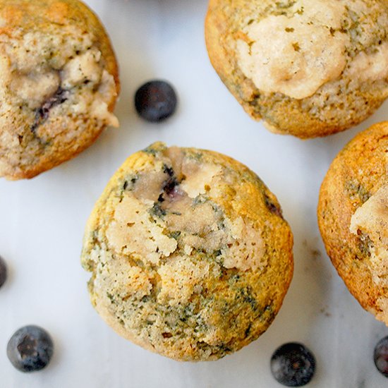 Whole wheat blueberry lemon muffins