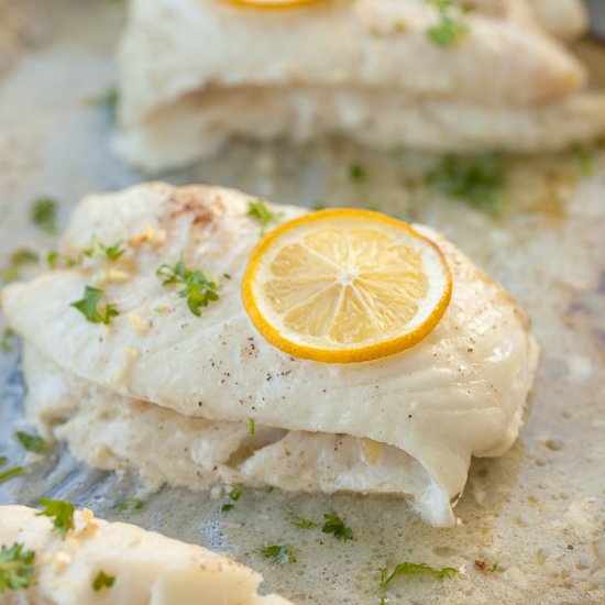 Garlic Butter Baked Cod