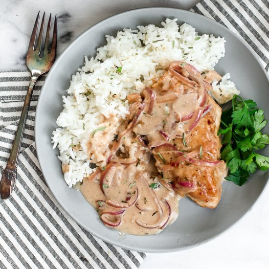 Chicken with Creamy Mustard Sauce