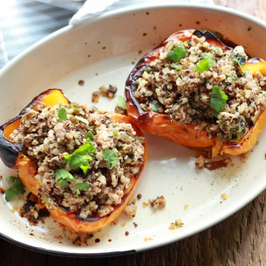 Stuffed Peppers with Turkey & Rice