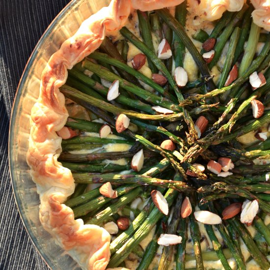 Puff pastry asparagus tart