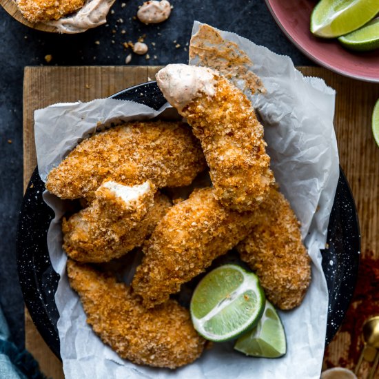 Baked Chipotle Chicken Fingers