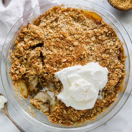 Pear and Ginger Crisp with Bourbon