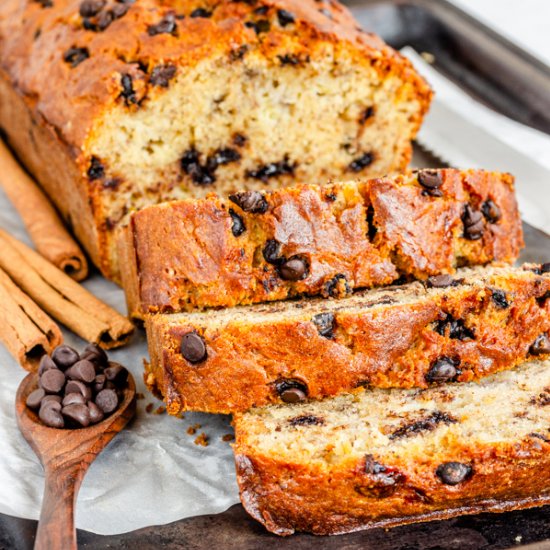 Best Ever Choco Chips Banana Bread