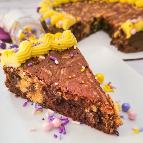 Tangled Brownie-Blondie Cake