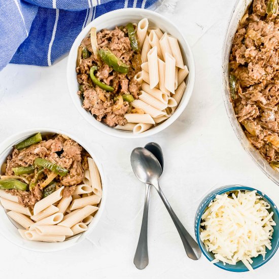 Cheesesteak Pasta