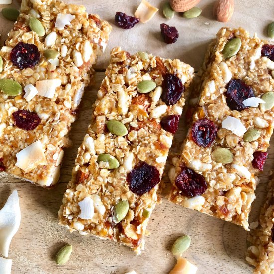 No bake GF vegan granola bars