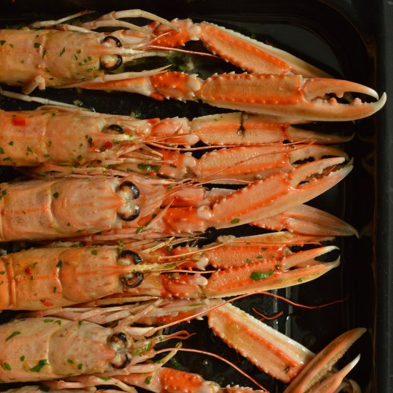 Roast Chilli & Garlic Langoustines