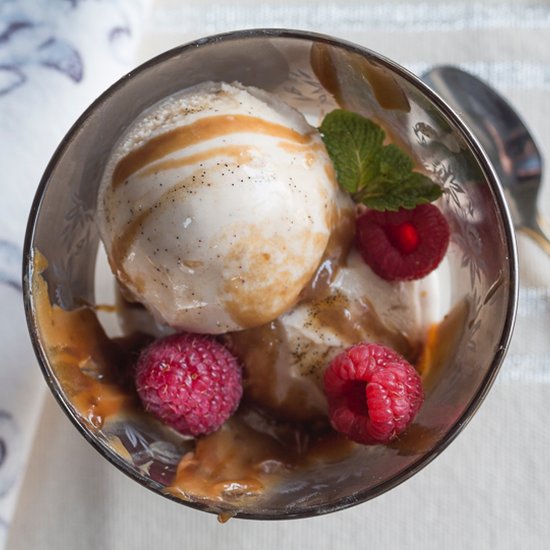 Caramel Vanilla Vegan Ice Cream