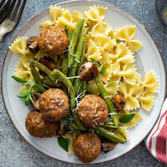 Sheet Pan Meatballs and Veggies