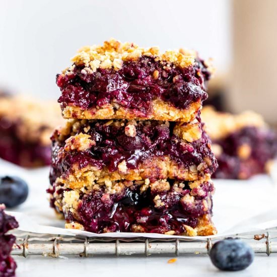 Blueberry Pie Crumble Bars