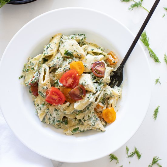 CREAMY VEGAN TUSCAN KALE PASTA