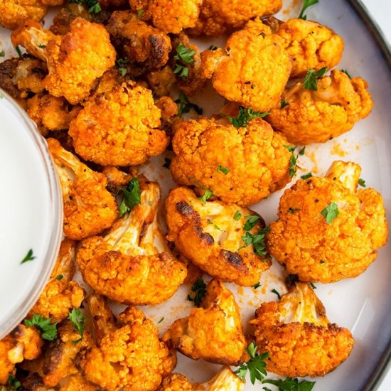 Baked Buffalo Cauliflower Wings