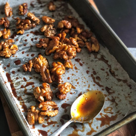 Tamari and honey walnuts