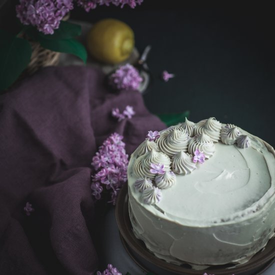 Lemony Cake with Cashew Frosting