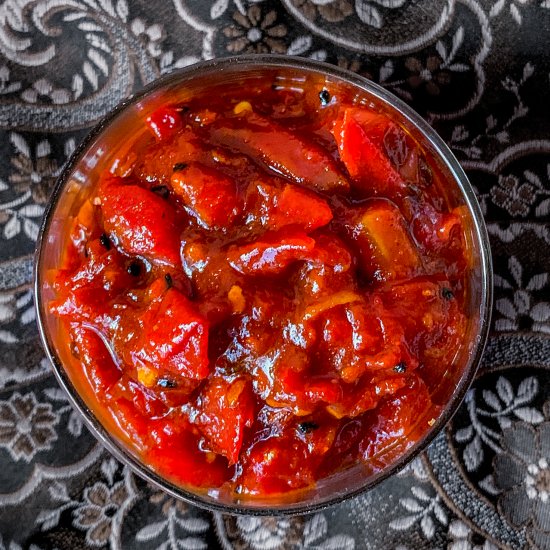 Sweet Spicy Tomato Chutney