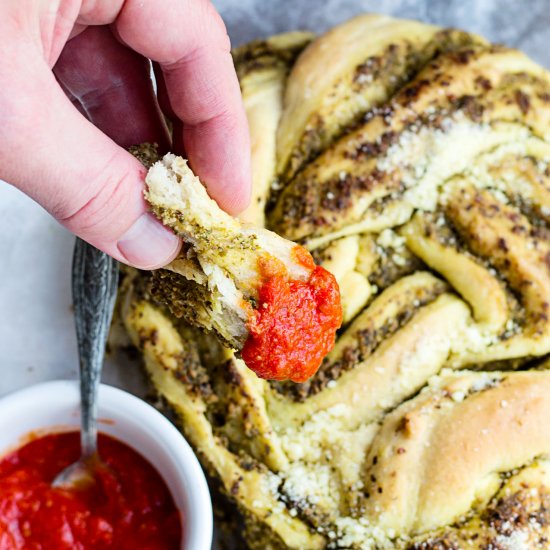 Pesto Braided Bread