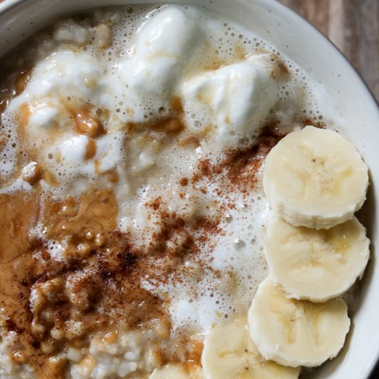 Fluffernutter Oatmeal