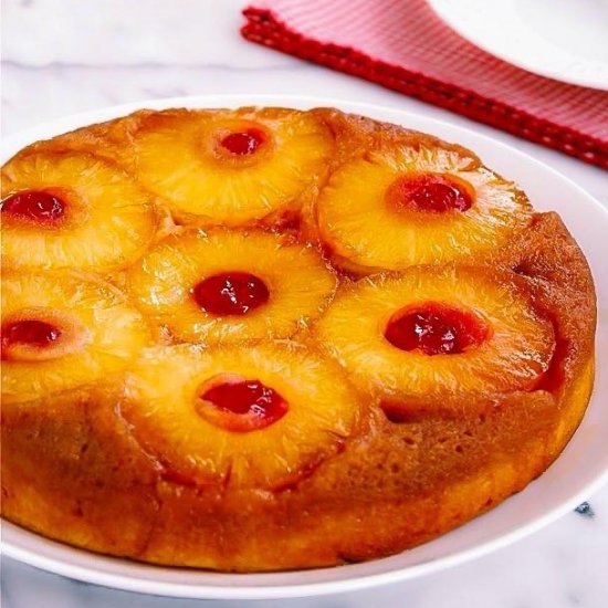 Pineapple Rum Upside-Down Cake