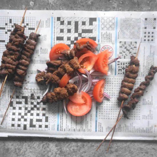 Steak Skewers with Spices